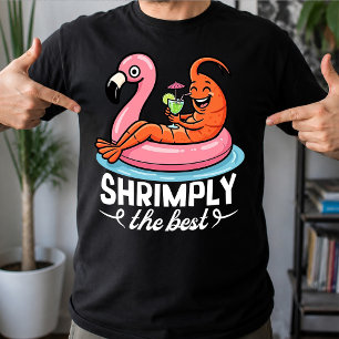 Funny Shrimp Beach Vacation Seafood Summer Pool T-Shirt