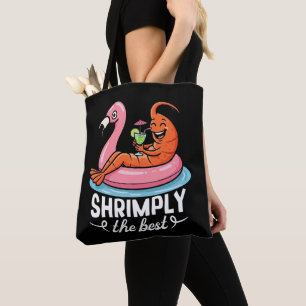 Funny Shrimp Beach Vacation Seafood Summer Pool Tote Bag