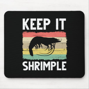 Funny Shrimp Gift For Men Women Cool Fishing Prawn Mouse Mat