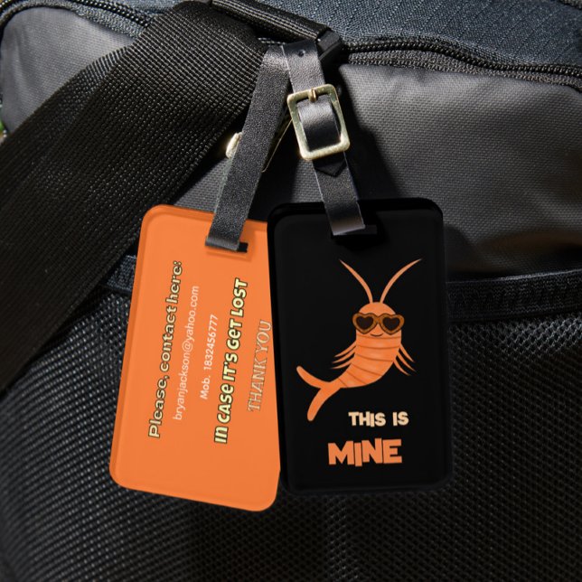 Funny shrimp luggage tag (Creator Uploaded)