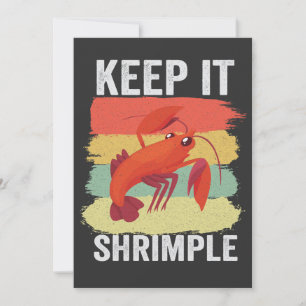 Funny Shrimp Shellfish Keep it Shrimple Fishing  Invitation