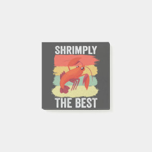 Funny Shrimp Shellfish Keep it Shrimple Fishing Post-it Notes