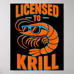 Funny shrimping cajun seafood shrimps poster
