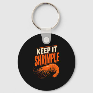 Funny shrimps cajun seafood key ring