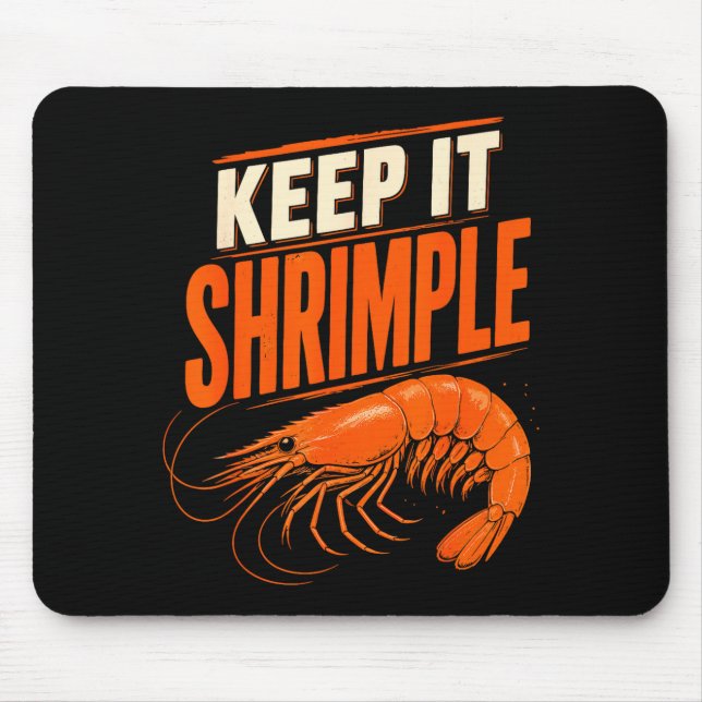 Funny shrimps cajun seafood  mouse mat (Front)