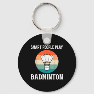 Funny Shuttle Badminton Player Key Ring
