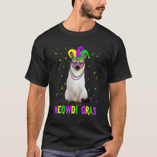 Funny Siamese Cat Lover Meowdi Gras Mardi Gras Car T-Shirt