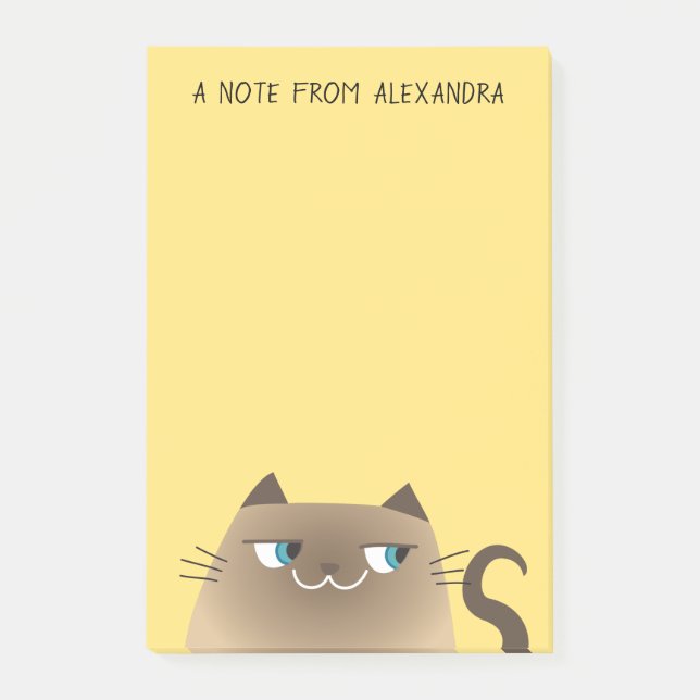 Funny Siamese Cat Post-it Notes (Front)
