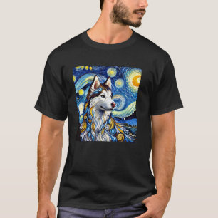 Funny Siberian Husky A Post-Impressionist Canine A T-Shirt