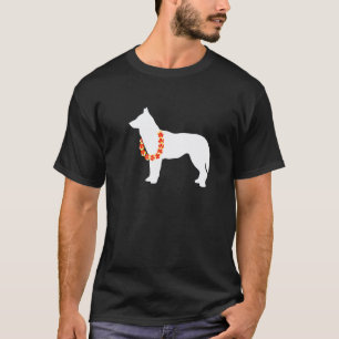 Funny Siberian Husky Aloha Hawaiian Lei Dog T-Shirt