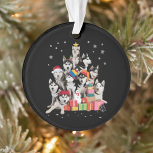 Funny Siberian Husky Christmas Tree Pet Dog Lover Ornament
