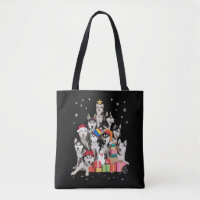 Funny Siberian Husky Christmas Tree Pet Dog Lover