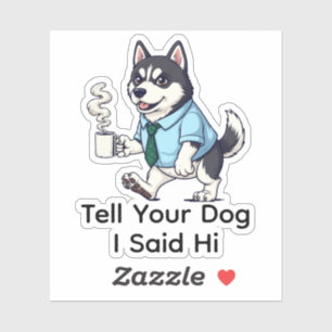 Funny Siberian Husky Dog Business Suit Coffee