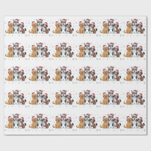 Funny Siberian Husky Dog Lover Christmas Tree Wrapping Paper