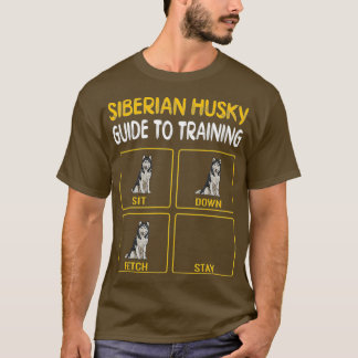Funny Siberian Husky Guide To Training Dog T-Shirt