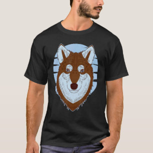 Funny Siberian Husky Imprint Motif Dog Face Pet Ar T-Shirt