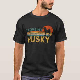 Funny Siberian Husky Owner Husky Mom Husky Dad Ret T-Shirt