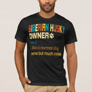 Funny Siberian Husky Vintage Retro Dog Mum Dad T-Shirt