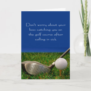 funny sick golfer birthday wish card