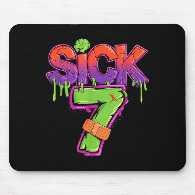 Funny Sick Seven 67 Funny Meme Sick Of 7  Mouse Mat (Front)