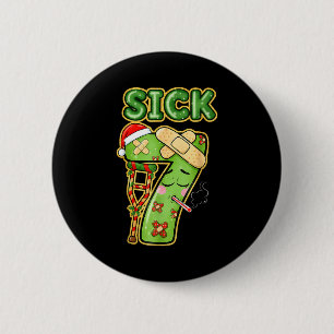 Funny Sick Seven Meme 67 Six Seven Santa Hat Chris 6 Cm Round Badge