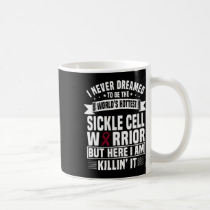 Funny Sickle Cell Warrior Saying Humour Burgundy R Coffee Mug