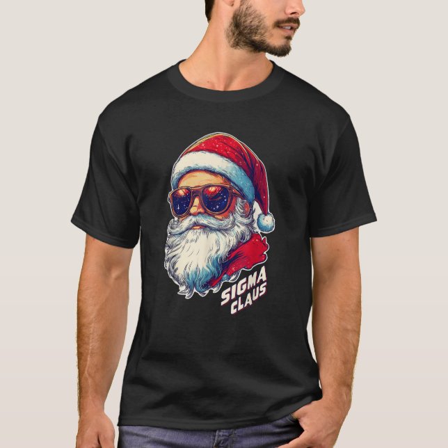 Funny Sigma Claus Christmas Santa Cool Rizz Holida T-Shirt (Front)