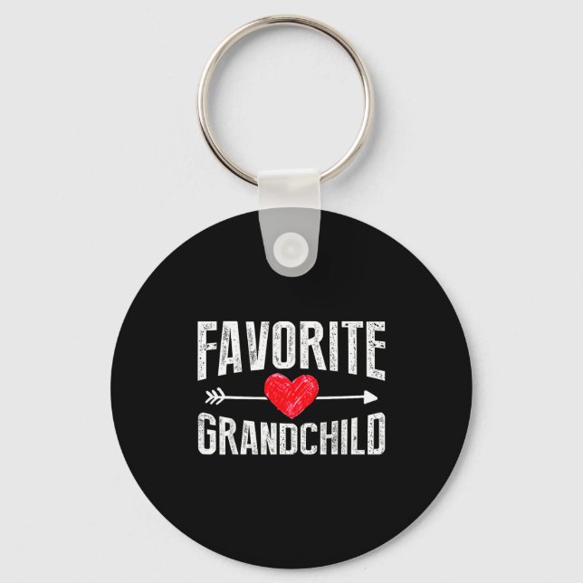 Funny Siled Granhildren Favorite Granhild  Key Ring (Front)