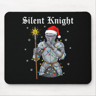 Funny Silent Santa Knight Medieval Christmas Warri Mouse Mat