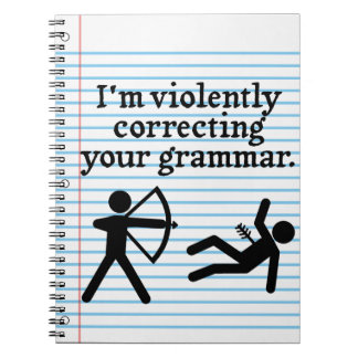 Funny "Silently Correcting Your Grammar" Spoof Notebook