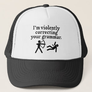 Funny "Silently Correcting Your Grammar" Spoof Trucker Hat