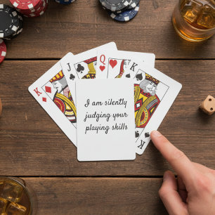 Funny Silently Judging your Playing Skills Playing Cards