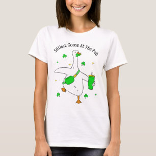 Funny Silliest Goose At The Pub Animal Goose St Pa T-Shirt