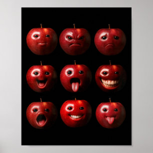 Funny Silly Ai Apple Gen Z Meme Brainrot Humour Fr Poster