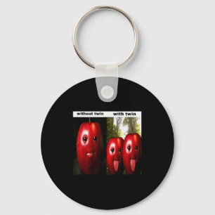 Funny Silly Ai Gen Z Meme Brainrot Humor Twins Bro Key Ring