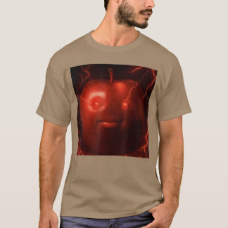 Funny Silly AI Niche Evil Apple gen z Meme BrainRo T-Shirt