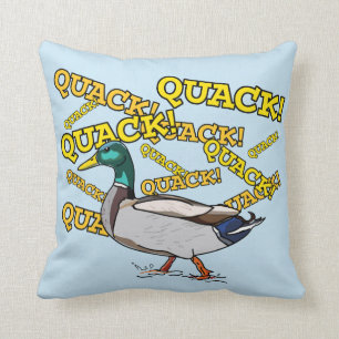 Funny Silly Cute Walking Male Mallard Quack Quack Cushion
