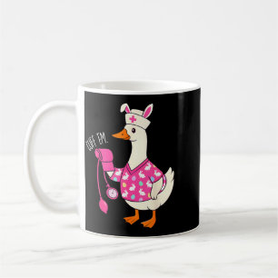 Funny Silly Easter Goose Nurse ER CNA LPN Cuff em Coffee Mug