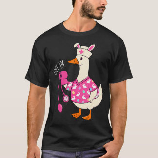 Funny Silly Easter Goose Nurse Er Cna Lpn Cuff T-Shirt