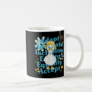 Funny Silly Goose Autism Awareness Accept Adapt Coffee Mug