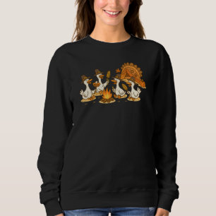 Funny Silly Goose Camping Thanksgiving Sweatshirt