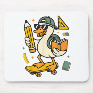 Funny Silly Goose Cute Duck Back To School Teacher Mouse Mat