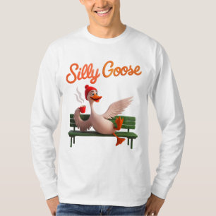 Funny Silly Goose Cute Goose Meme Goose T-Shirt