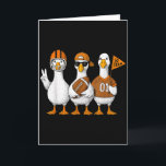 Funny Silly Goose Duck Football Fall Football Game Card<br><div class="desc">Funny Silly Goose Duck Football Fall Football Game Day Cheer</div>