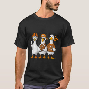 Funny Silly Goose Duck Football Fall Football Game T-Shirt
