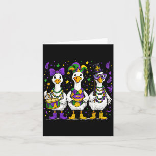 Funny Silly Goose Mardi Gras Let The Good Times Ro Card