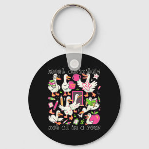 Funny Silly Goose Most Not All in A Row Teachers Key Ring