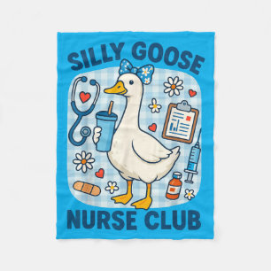 Funny Silly Goose Nurse Club Nursing Humour Fleece Blanket