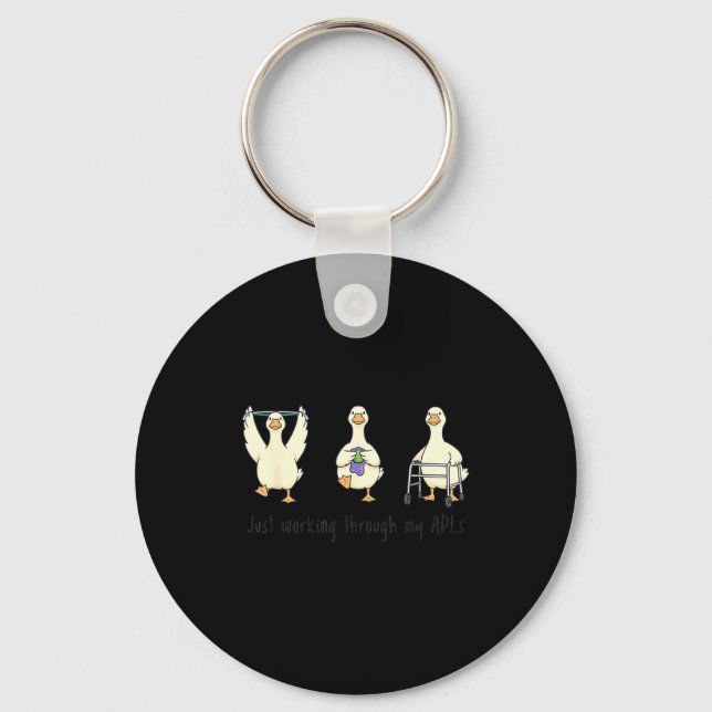 Funny silly goose ot occupational therapist back key ring (Front)