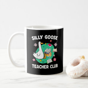 Funny Silly Goose Teacher Club Animal Lover Groovy Coffee Mug